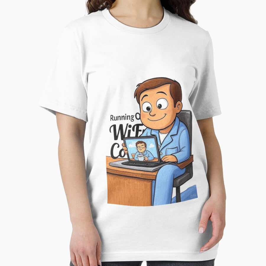 Camera Off, Productivity On – Funny Pajama Worker Tee by EcoArtTees