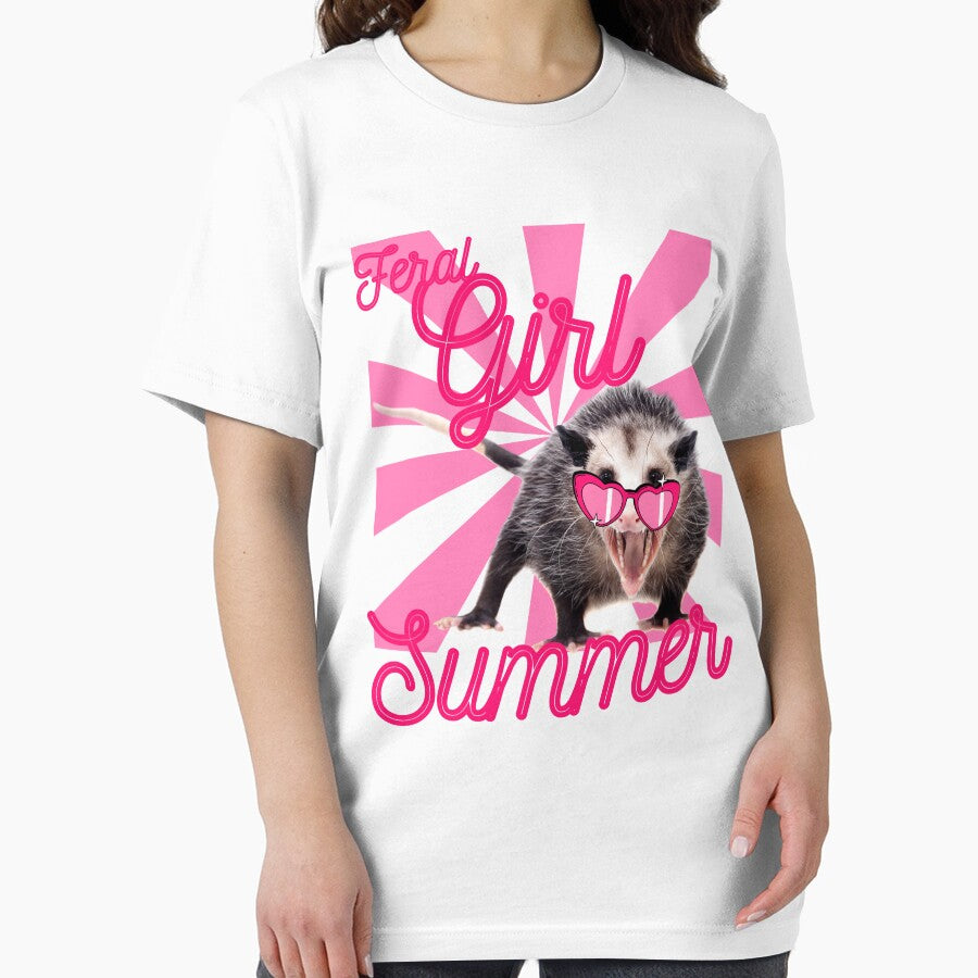 Feral Girl Summer - Funny Opossum by Cyrensea
