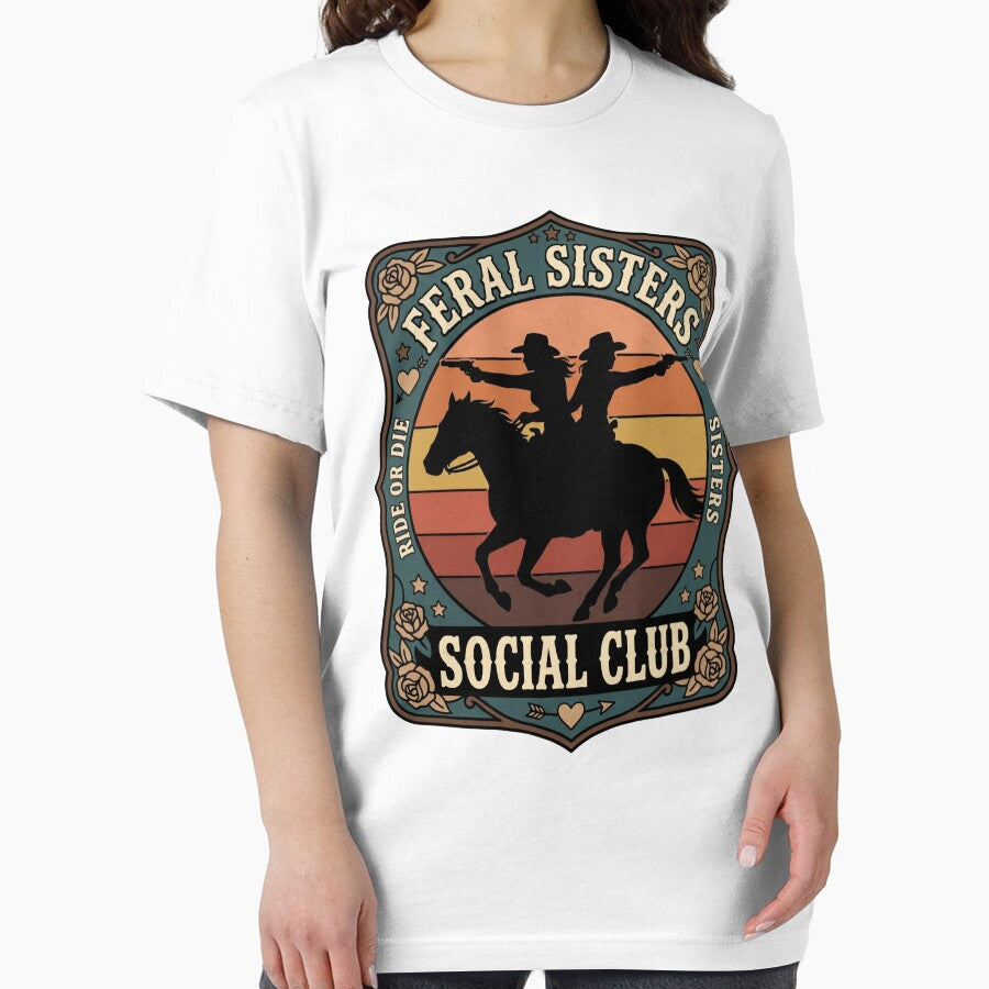 Feral Sisters Social Club Western Cowgirl by FreshVibe Prints