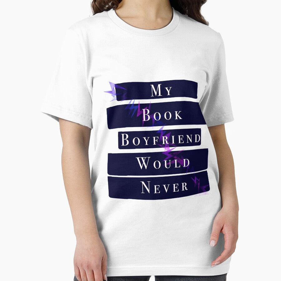 My Book Boyfriend Shirt, Romance Reader T Shirt, Bookish Tee by Charlotteg2014