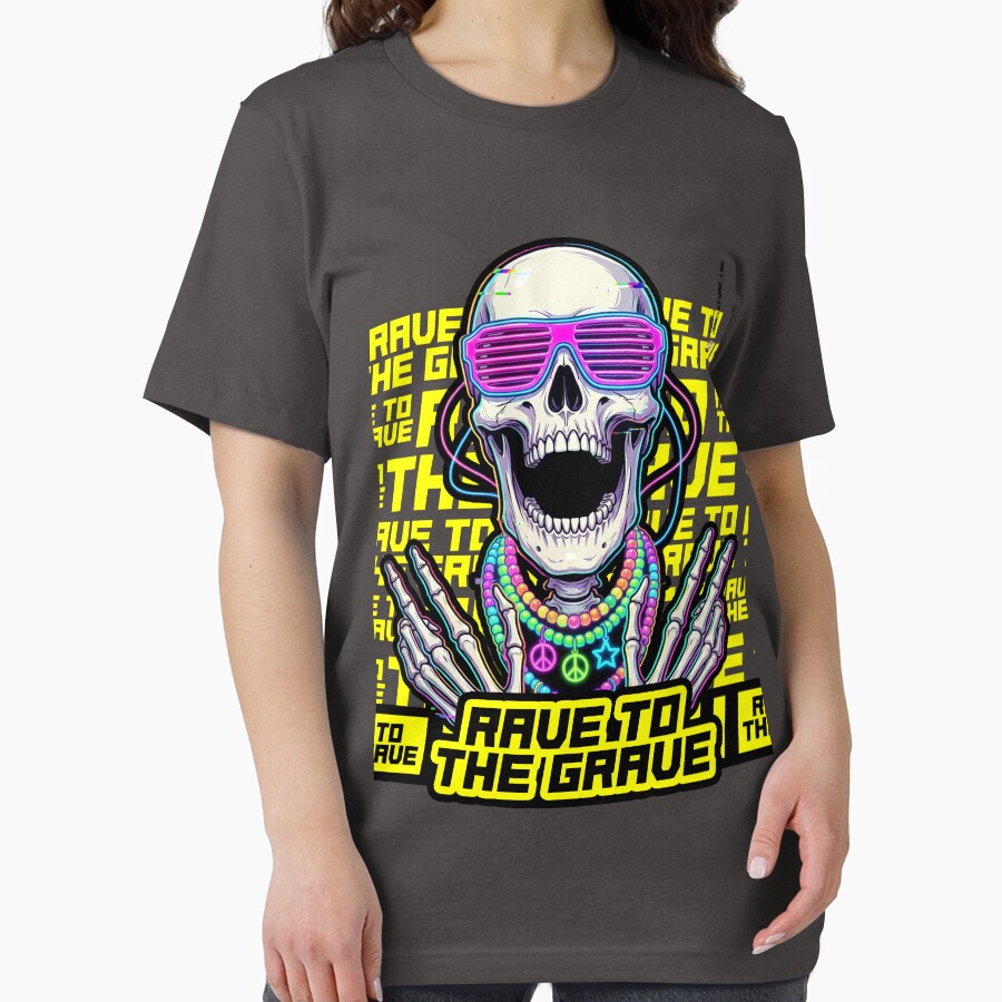 Rave to the Grave - Neon Cyberpunk Skeleton by RaveCultureLab