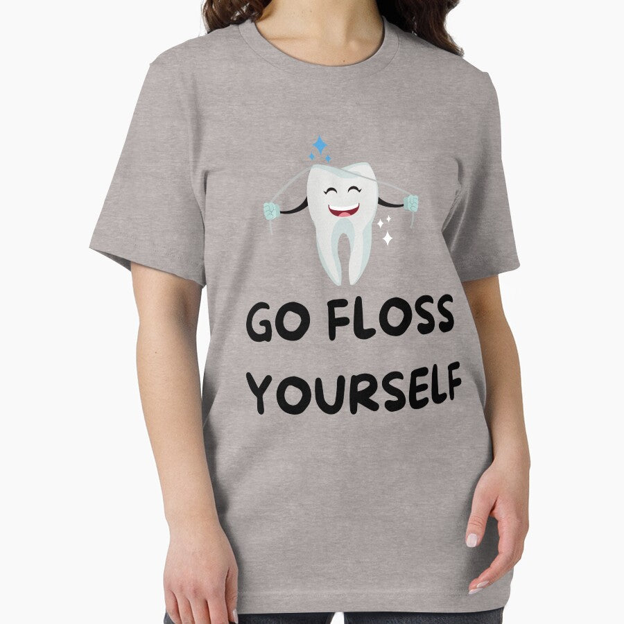 Vintage Go Floss Yourself Bold and Funny Typography by garniturex