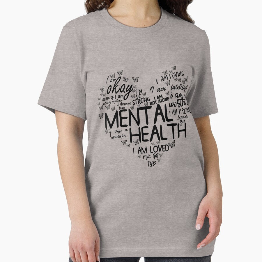 Mental Health Heart Word Cloud Mental Health Awareness Gear by DynamicDesign