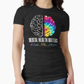 End The Stigma Mental Health Matters Tee Human Brain Illness by JodyBoling