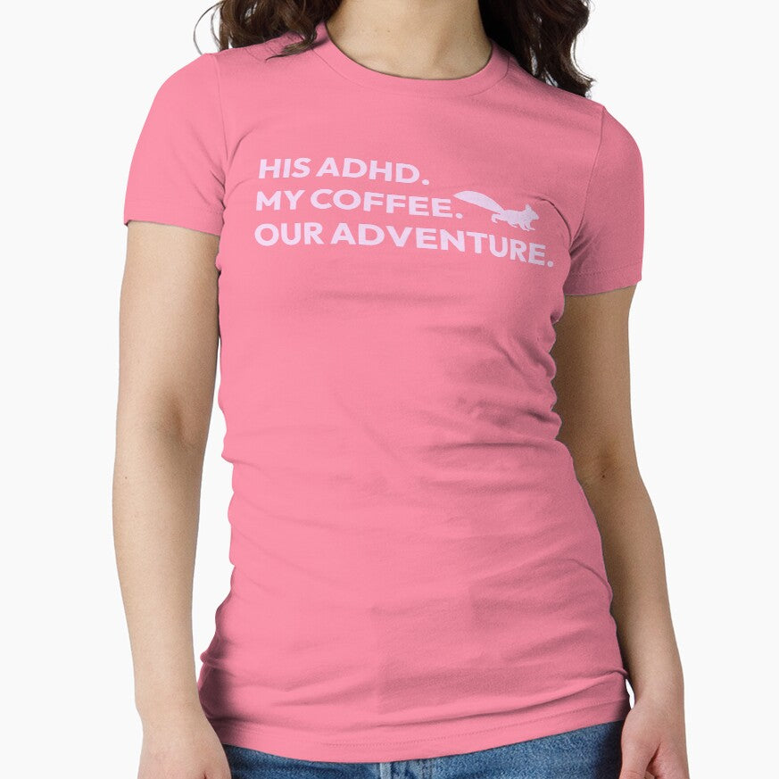 ADHD Wife's Coffee-Powered Chaos Adventure Tee by ADHD-WIVES-CLUB
