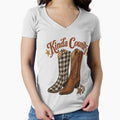 Kinda Country Western Boots T-Shirt, Unisex Country Aesthetic Tee by Dbm Teeverse