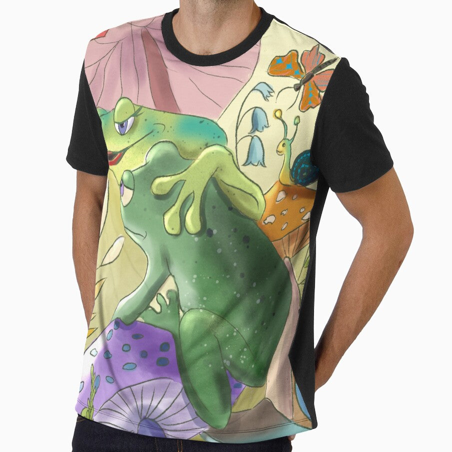 Frog Couple on Mushroom by Shadesandcolor