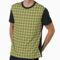 Rustic hand drawn thin lines grid - Olive green by Illustrated by Nat