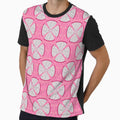 Dragon Fruit Poppy Pattern on Pink by MerryMakewell