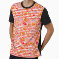 Paris Picnic Gingham Pattern - Red Checkered Eiffel Tower & Croissant Art by MT-Hub | Art for Every Soul