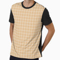 Rustic hand drawn thin lines grid - Soft beige by Illustrated by Nat