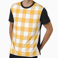 Yellow and White Gingham Check Pattern - Aesthetic Summer Plaid by ElliDesign