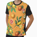 Vintage lemon pattern summer citrus retro yellow pattern by sirenaim