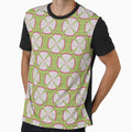 Dragon Fruit Poppy Pattern on Green by MerryMakewell