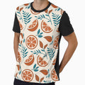 Vintage pattern of orange slices with a beige background by Pattique
