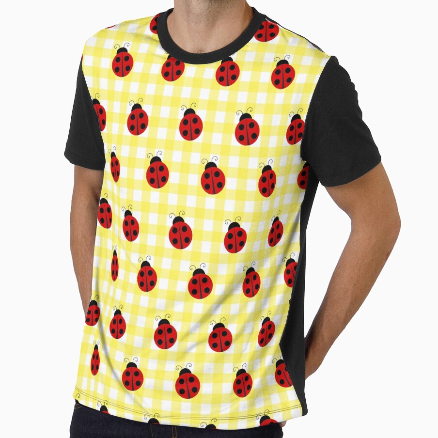 Ladybugs on Yellow Gingham by ThisSaysMe