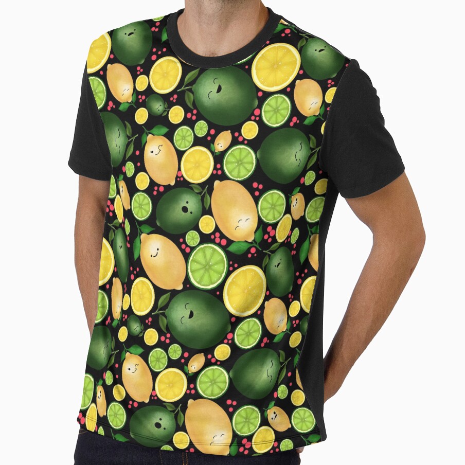 Fresh Limes and Lemons Pattern | Adorable Citrus Art | Summer Fruit Print by Marinicks