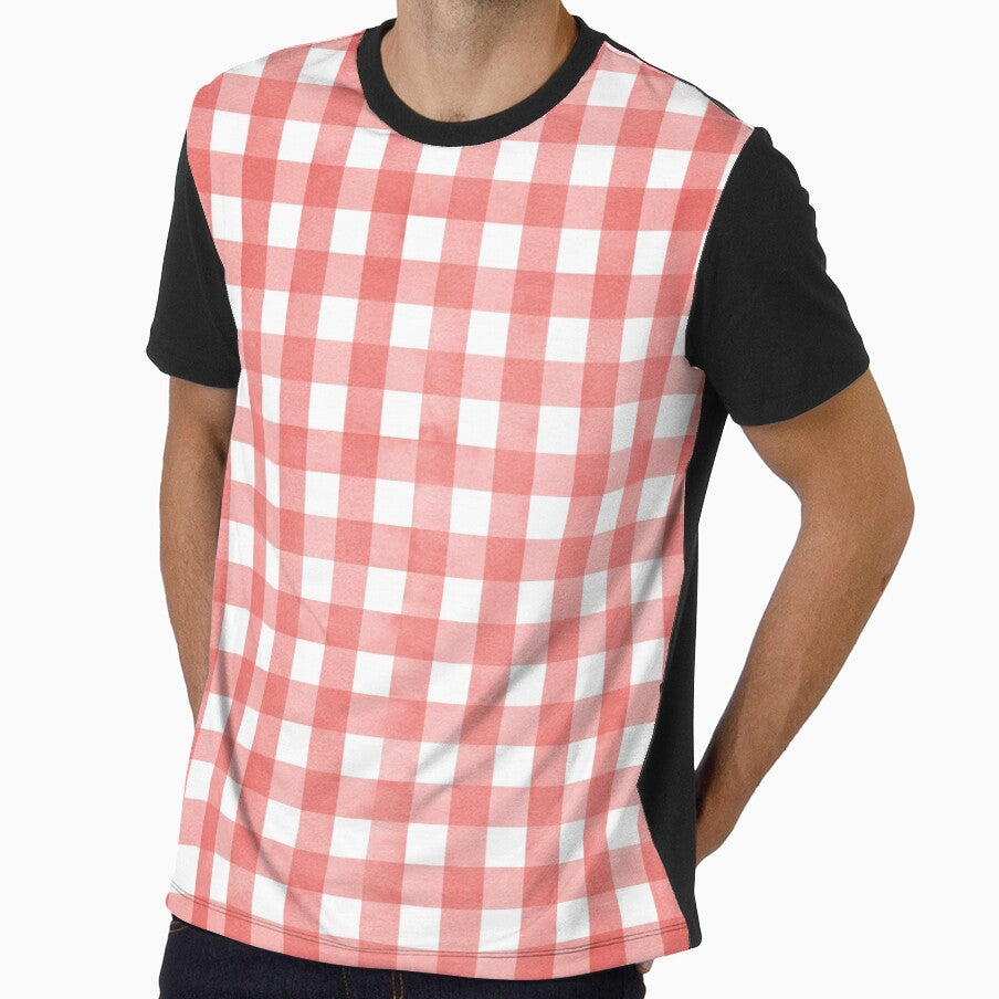 Watercolor Red Gingham – Hand-Painted Plaid Pattern by My Favorite Store