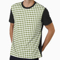 Gingham Pattern Moss Green White by Pinkdeer Designs