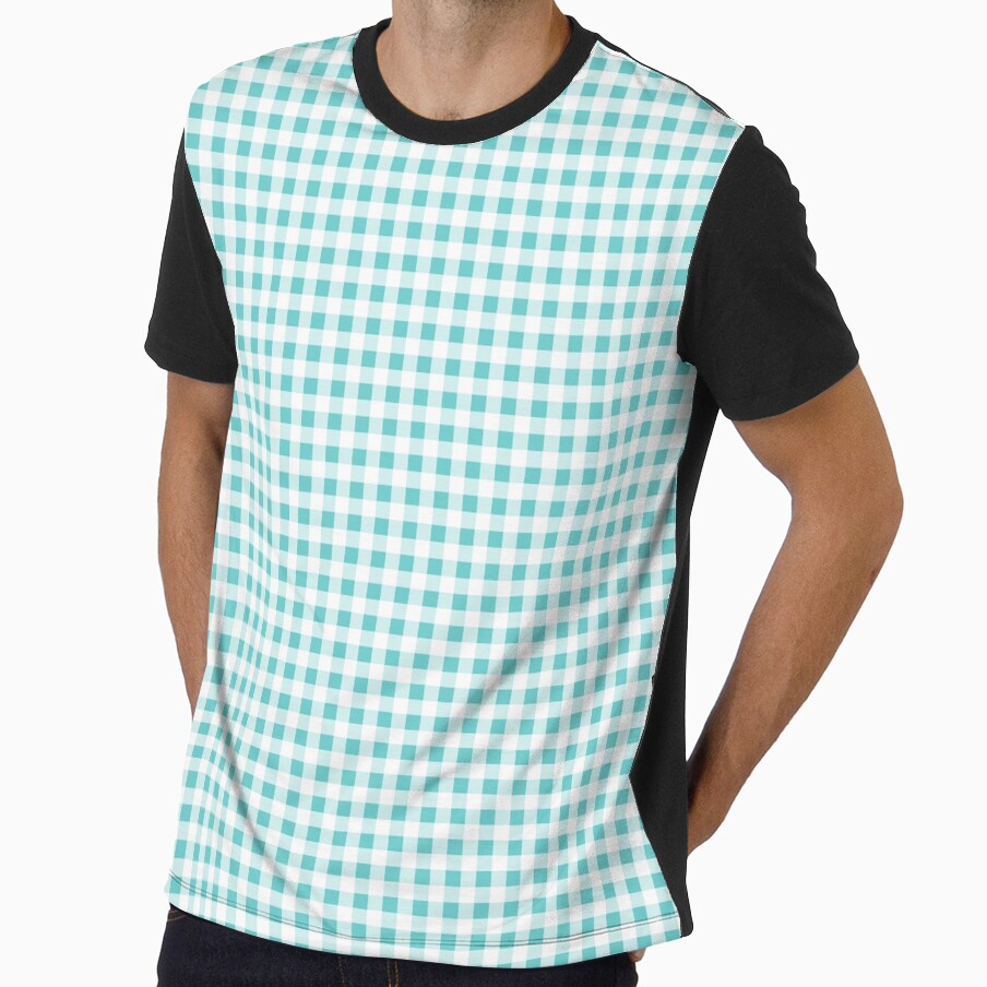 Gingham Pattern Mint Green White by Pinkdeer Designs