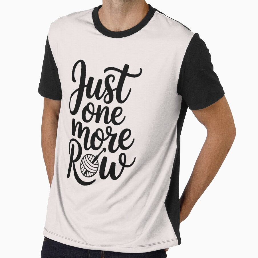 Just One More Row – Funny Crochet Lover Design by VectorJoy