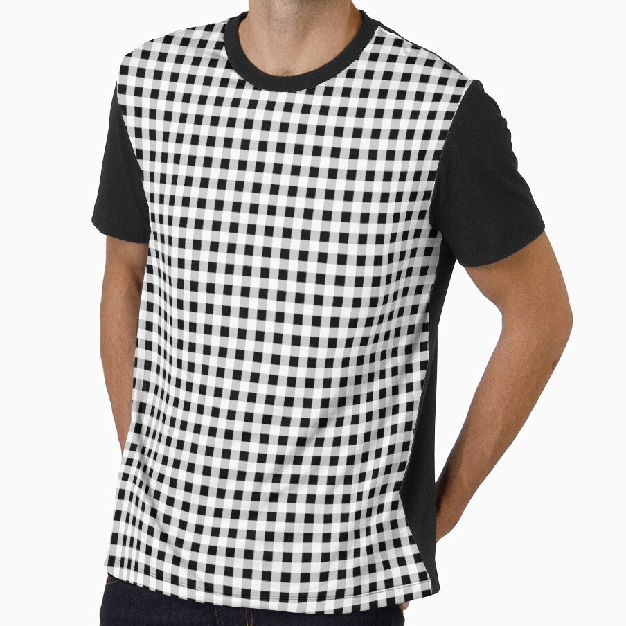 Gingham Pattern Black and White by Pinkdeer Designs