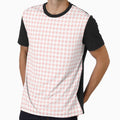 Gingham Pattern Light Pink White by Pinkdeer Designs