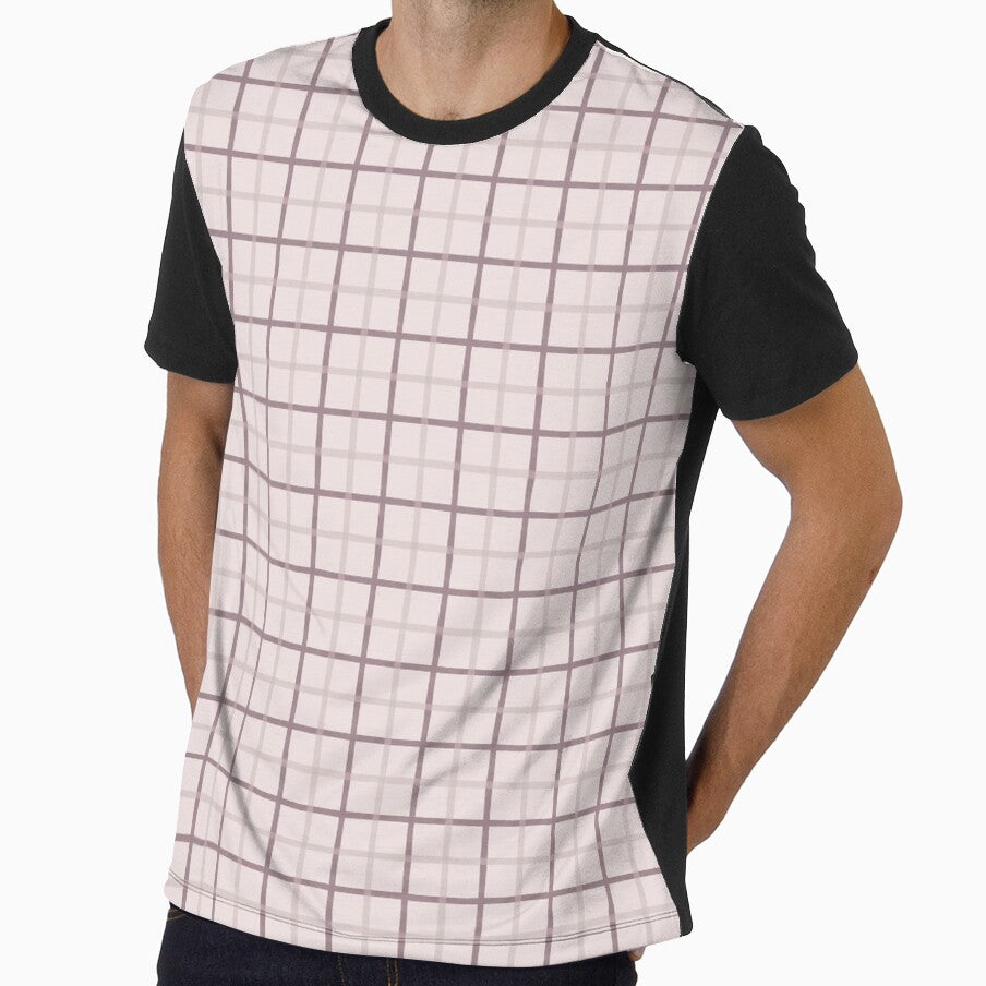 Gingham Thin Stripe - Mauve by Cat Herold