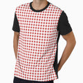 Gingham Pattern Red and White by Pinkdeer Designs