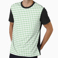 Gingham Pattern Light Green White by Pinkdeer Designs