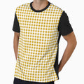 Gingham Pattern Mustard Yellow White by Pinkdeer Designs