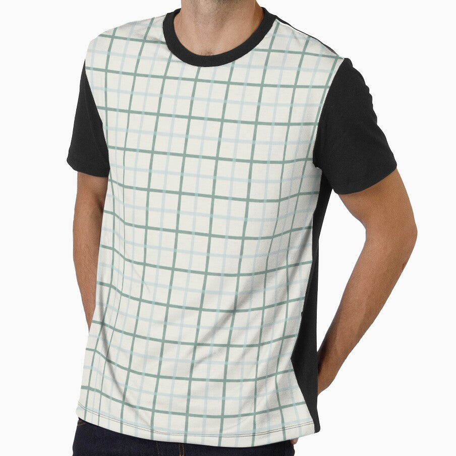 Gingham Thin Stripe - Mint Julep by Cat Herold