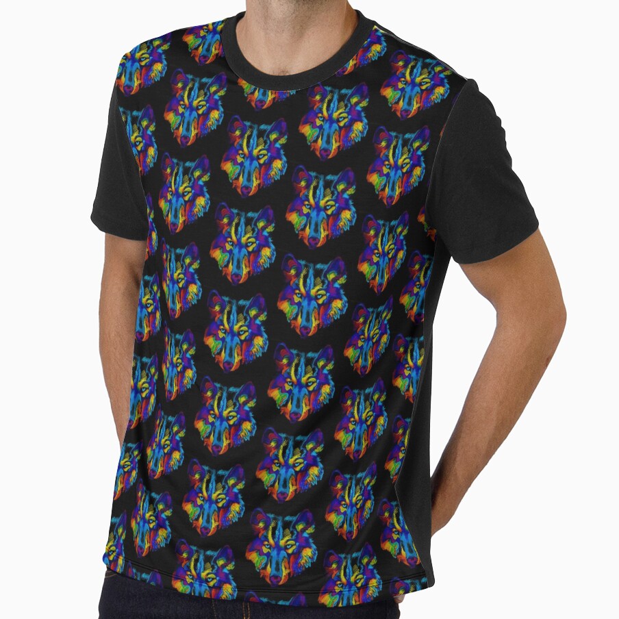 Rainbow Wolf (Black) by Shayne Rothwell
