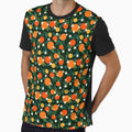Seamless Citrus Orchard Pattern – Oranges, Lemons & White Blossoms by Grey-Lilly