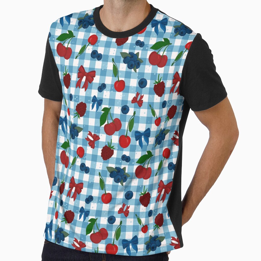 Light Blue Picnic Berries and Bows by Pinecone Place