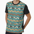 Vintage Western Theme Country Cowhide Leather Turquoise Pattern by LiveAesthetic