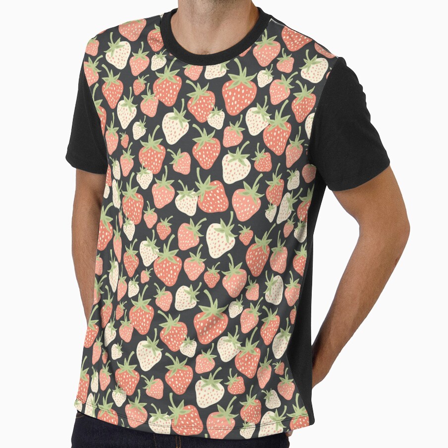 Strawberry Fields Berry Red Scatter by Patternandflow