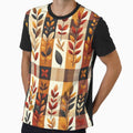 Autumn-Inspired Checkered Pattern Print by PinUpPizzazz