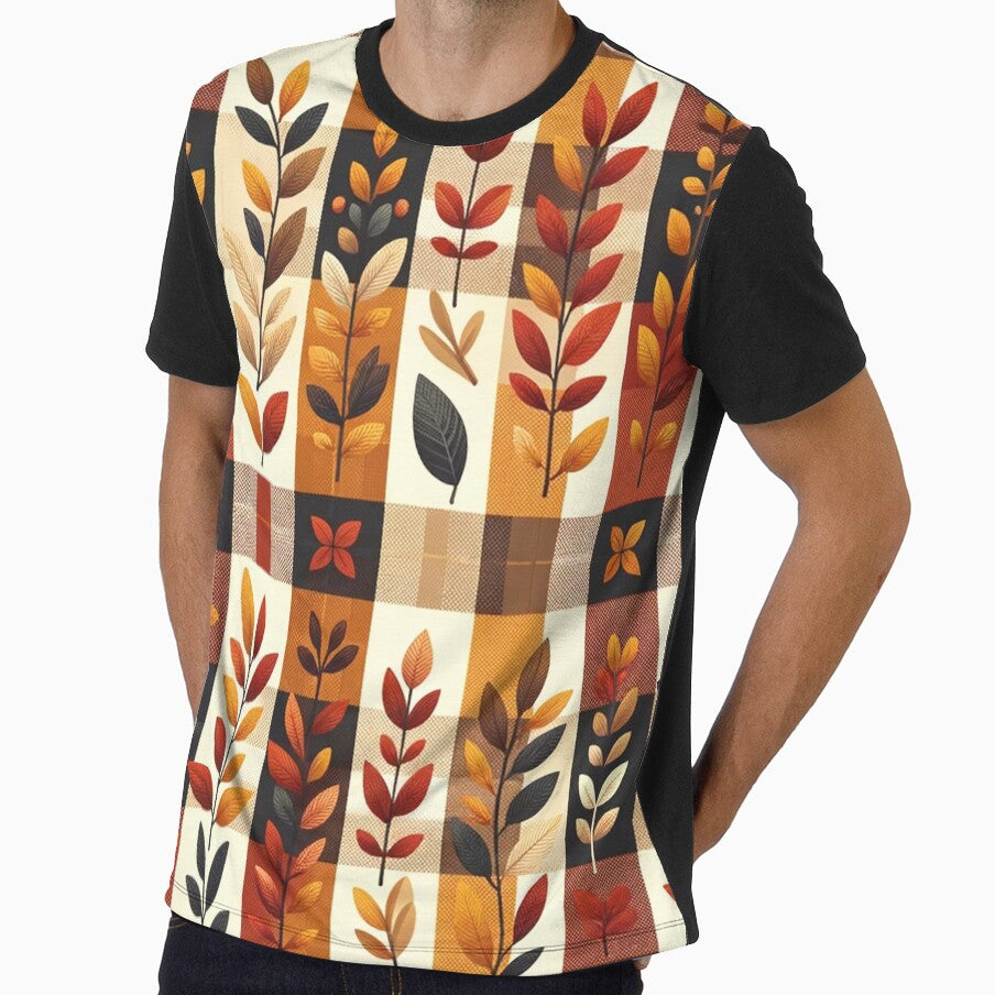 Autumn-Inspired Checkered Pattern Print by PinUpPizzazz