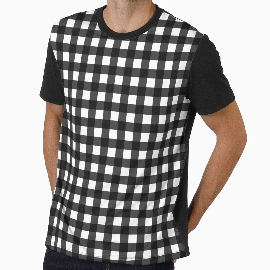 Modern Neutral Black White Grey Gingham Checkered Pattern by velvetearth