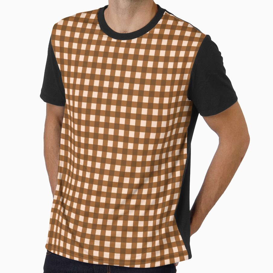 Classic Brown Gingham Pattern by Efthymia