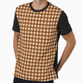 Classic Brown Gingham Pattern by Efthymia