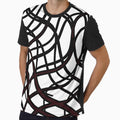 Retro 90s black & white pop art line matrix. by Yenday