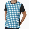 Fresh Light Blue Turquoise Gingham Checkered Pattern by velvetearth