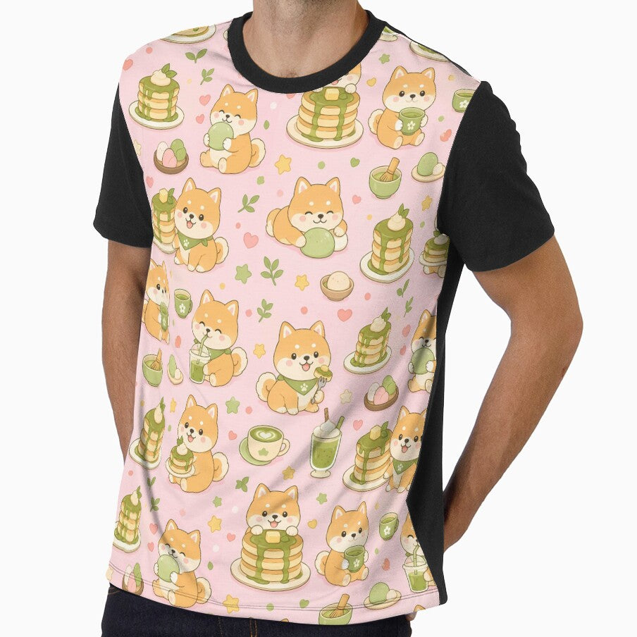 Shiba Matcha Pancake Pattern by Soft Berry Studio