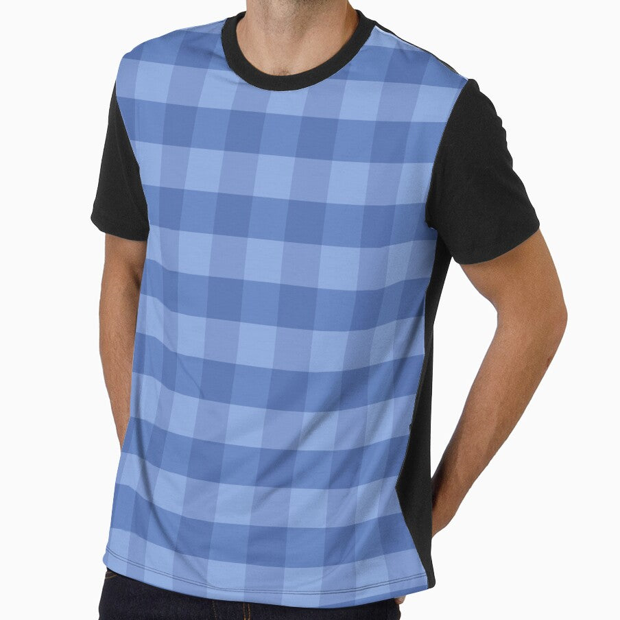 Classic Light Blue Gingham Pattern by sharamvatani