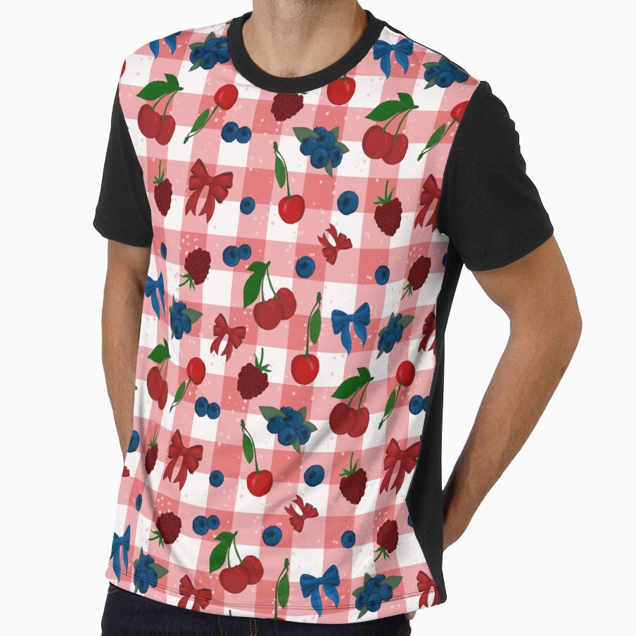Rosy Pink Picnic Berries and Bows by Pinecone Place