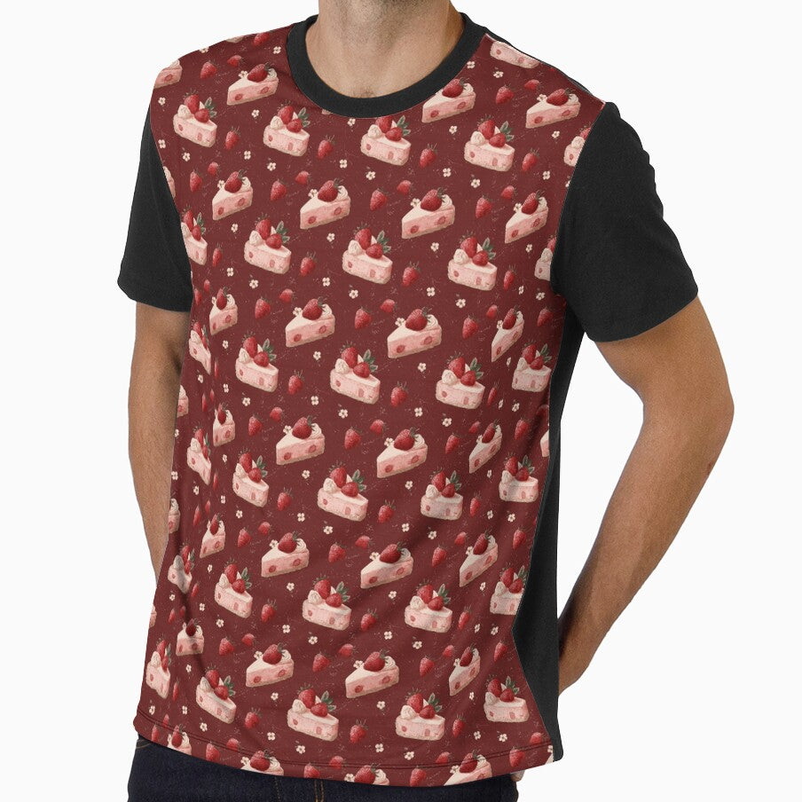 Pink and Red Strawberry Pie Pattern by LouieVanille