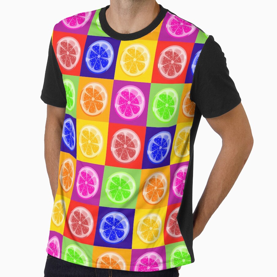 Lemon Pattern Aesthetic – Colorful Citrus Seamless Print for Summer by Italkam