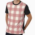 Red/pink checkered gingham pattern by Rae & Nova